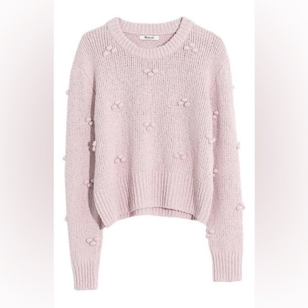 NWT MADEWELL Dotted Bobble‎ Pullover Knit Sweater Pale Lilac Style AG595 Sz XL